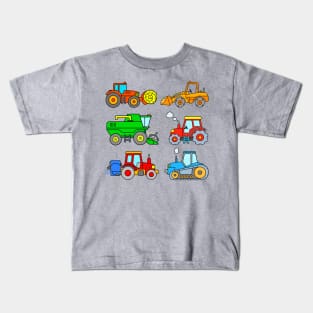 Kids Farm Vehicle Design Kids T-Shirt